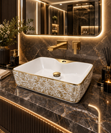 Opaline Gold Kare Lavabo